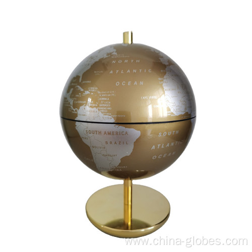 Desk Revolving World Globe with Metal Stand